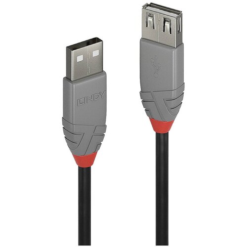 Lindy USB kabel USB 2.0 USB-A vtič\, USB-A vtičnica 3.00 m črna\, siva 36704, (20417209) Cene
