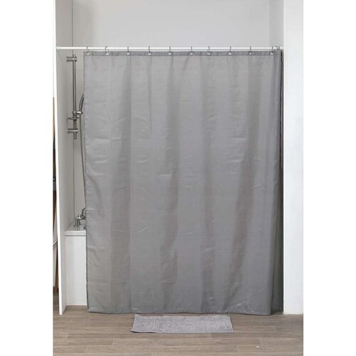 Tendance zavjesa za kadu + 12 pp kukica 180x200cm poliester, siva Cijene