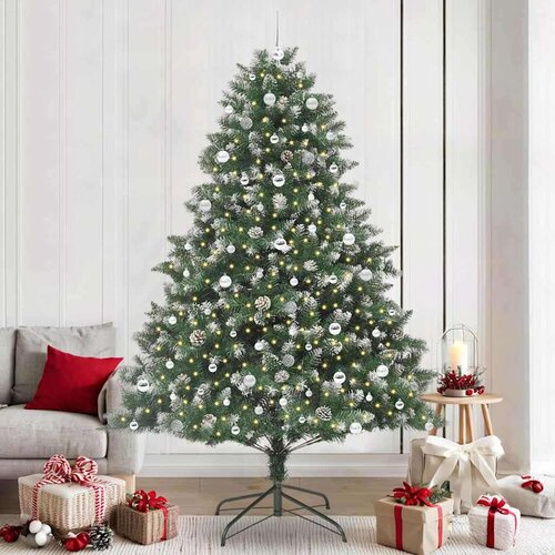 vidaXL Umestno božično drevo med 300 LED Zelena 160 x 160 x 240 cm Cene