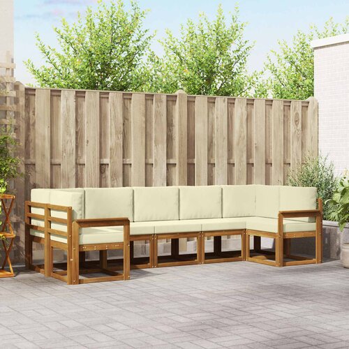  Set vanjskih sofa 7 kom. Prirodna i krem Cene