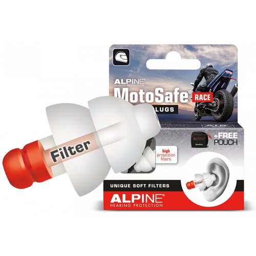  Čepki Za Ušesa - Za Motoriste - Motosafe Race Earplugs Alpine - Par Cene