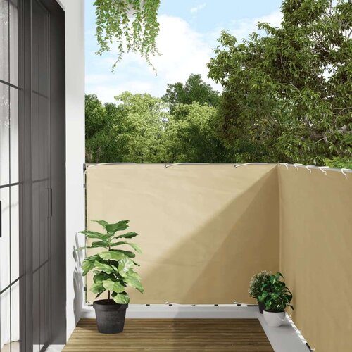 Balkonski zaslon za privatnost krem 500 x 120 cm PVC Cijene