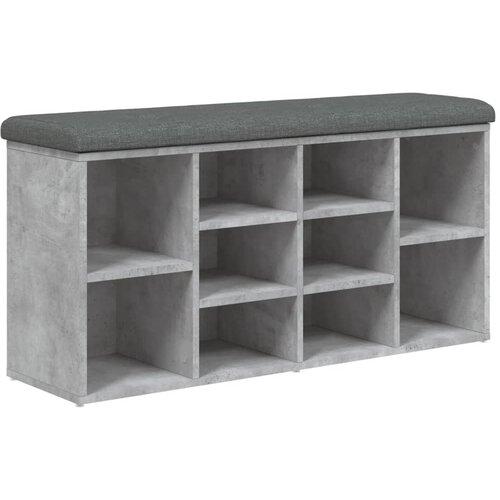Maison Chic Klop za čevlje - Sedež za čevlje betonsko siva 102x32x50 cm inženirski les, (21776376) Slike