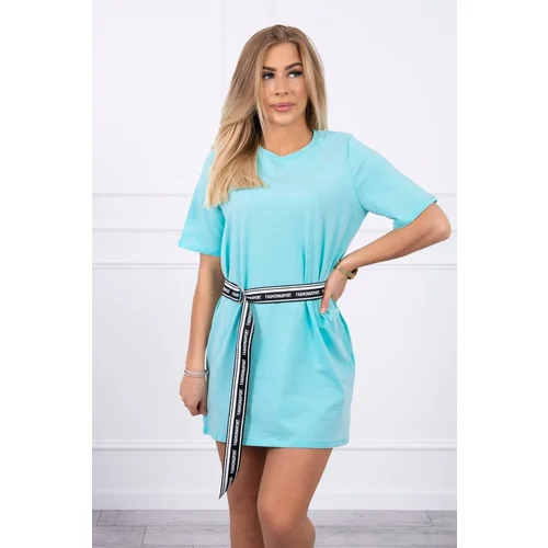 Kesi Dress with decorative belt mint