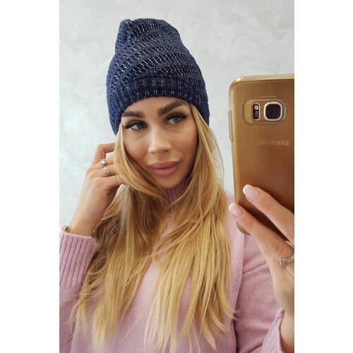  Cap with fleece Berta K247 navy blue Slike