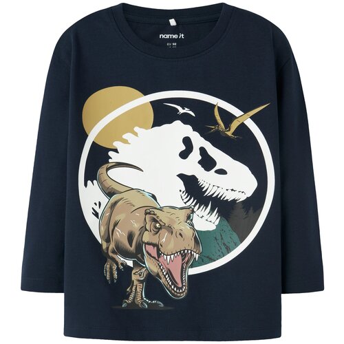 Name it Majica &amp;#039;NMMOLLO JURASSIC&amp;#039; mornarska / kaki / bela Slike