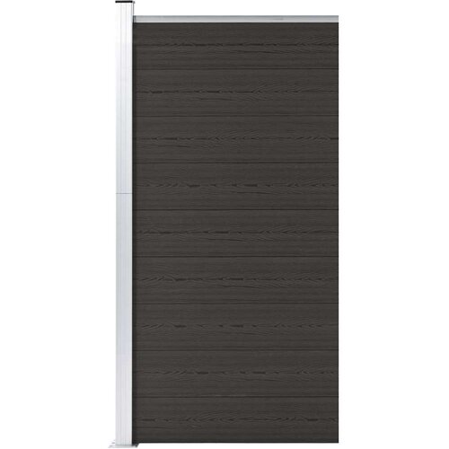 za ogradu WPC 95 x 186 cm crni Slike
