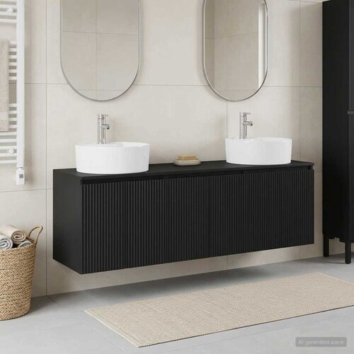  Set ormarića za kupaonicu 3 kom. Crna 49,5 x 44,5 x 65 cm Cene
