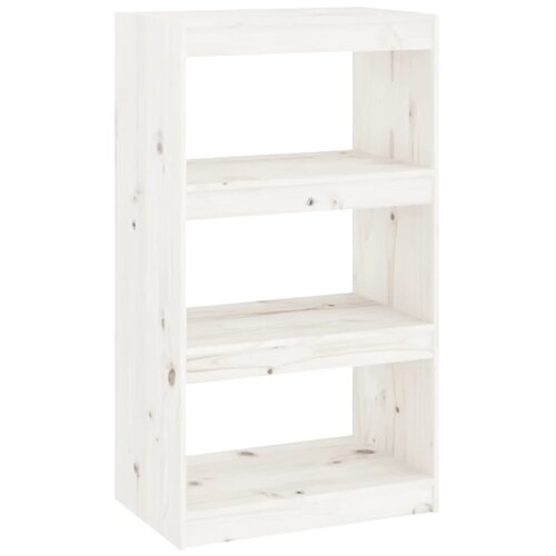 Maison Chic Knjižna omara - Knjižni regal bela 60x30x103,5 cm trdna borovina, (21724570) Slike
