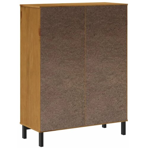  Visoka komoda sa staklenim vratima FLAM 92x40x122,5 cm borovina Slike