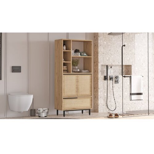 Hanah home On9C-Su WalnutOak Bathroom Cabinet Cene
