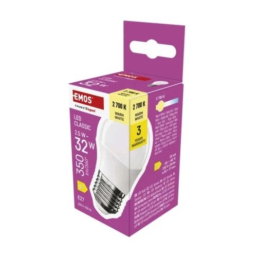 Emos zq6d11 sijalice Led sijalica classic mini globe 2,6w(25w) 350lm e27 ww ( 3620 ) Cene