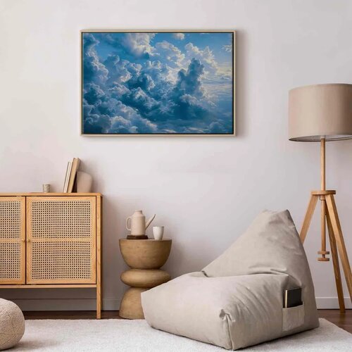  Slika - Ocean in the Air: Waving Clouds Reflecting Morning Light 120x80 U prirodnom drvenom okviru Slike