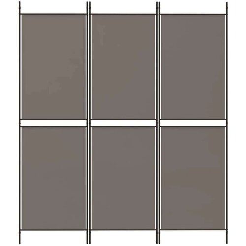  pregrada s 3 panela antracit 150 x 220 cm od tkanine Slike