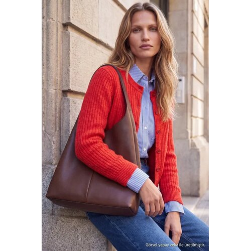 TRENDYOLMILLA Trendyol ženski duks Wardrobe Essentials Red Alpaca Wool Basic Knitwear Cardigan Twoaw27Hi00142 Cene