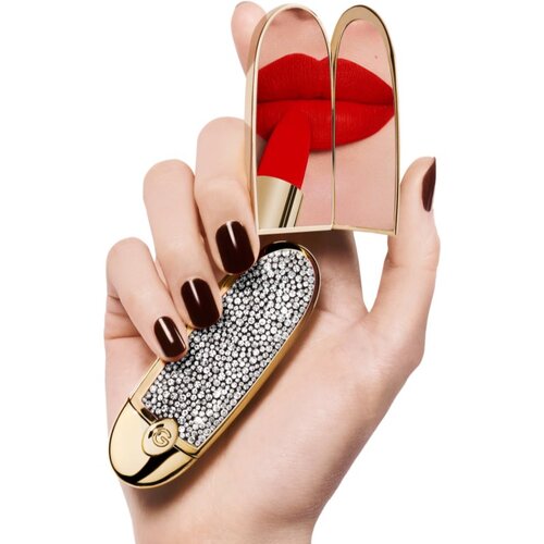 Guerlain Rouge G Double Mirror Jewel Case etui za &amp;scaron;minko z ogledalom Le Strass&amp;eacute; 1 kos Slike