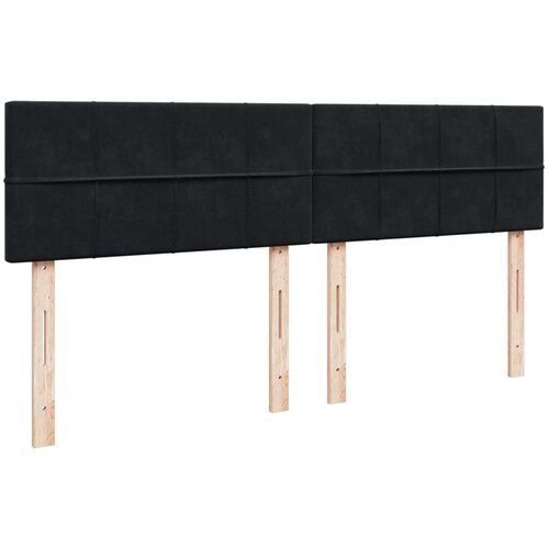 VidaXL Krevet s oprugama i madracem crni 180x200 cm bar&amp;scaron;unasti Slike