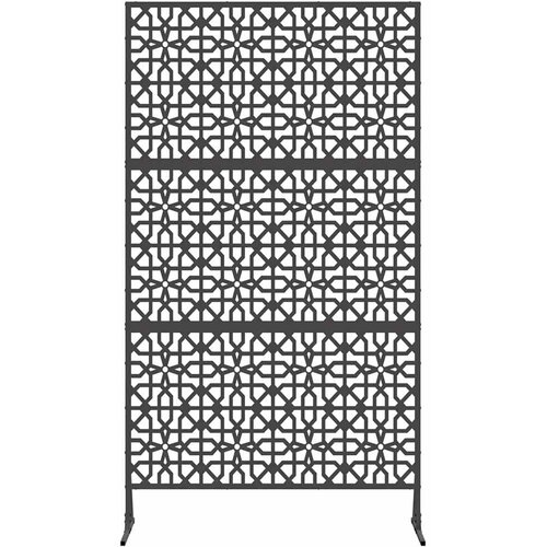  Zaslon za privatnost 100 x 50 x 180 cm Čelik Crna Slike