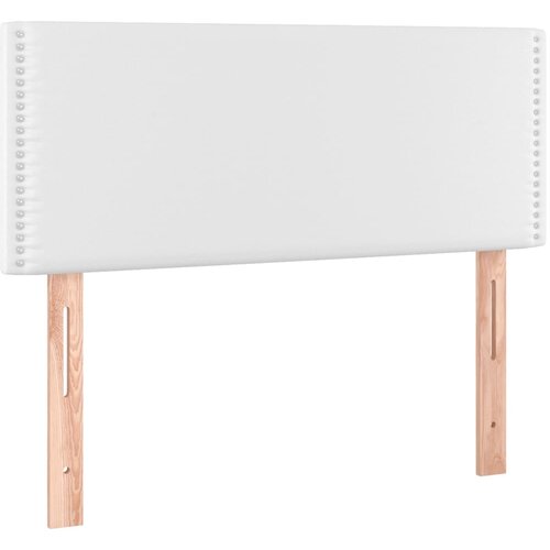 Maison Chic posteljno vzglavje - vzglavna omarica - nočna omarica belo 100x5x78/88 cm umetno usnje, (21707150) Slike