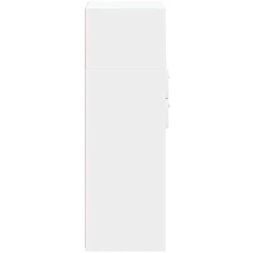 VidaXL Visoka komoda bijela 30 x 42,5 x 124 cm od konstruiranog drva Slike