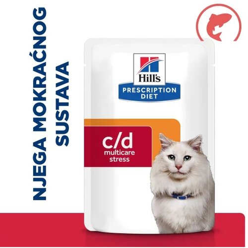 Hill’s prescription diet cat veterinarska dijeta c/d stress losos 12x85g Cene