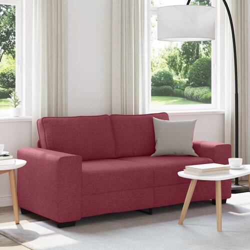 Dvosjed Kauč Vinsko Crvena 180x77x82 cm Tkanina Slike