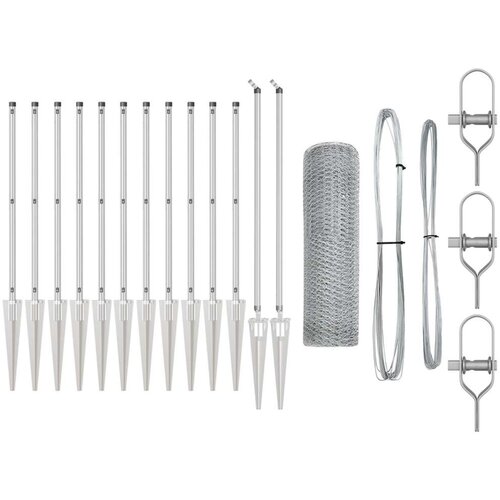  Set Ograde Set od 2 Pocinčani Čelik 25 x 0.5 m Slike