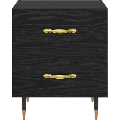  Noćni ormar s ladicama 2 pcs Crni hrast 40 x 35 x 47,5 cm Slike