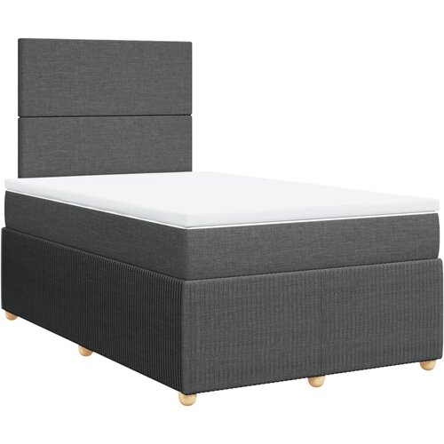 Maison Chic Box spring postelja - Vzmetna postelja z vzmetnico temno siva 120x190 cm blago SL18000, (21894783) Cene