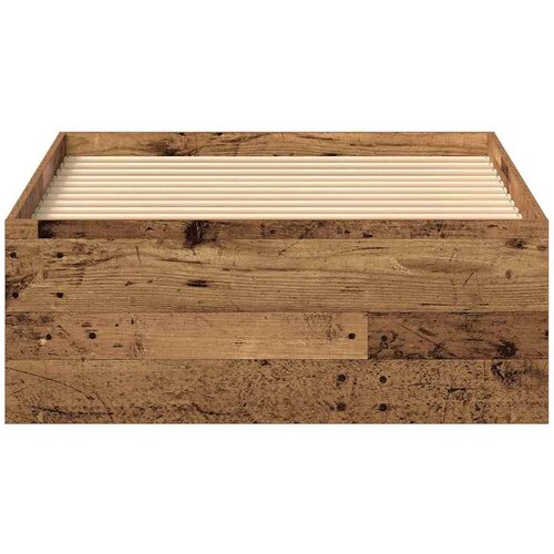  Okvir kreveta bez madraca staro drvo 75x190 cm Slike