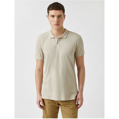 Koton Polo T-shirt - Beige - Fitted Cene