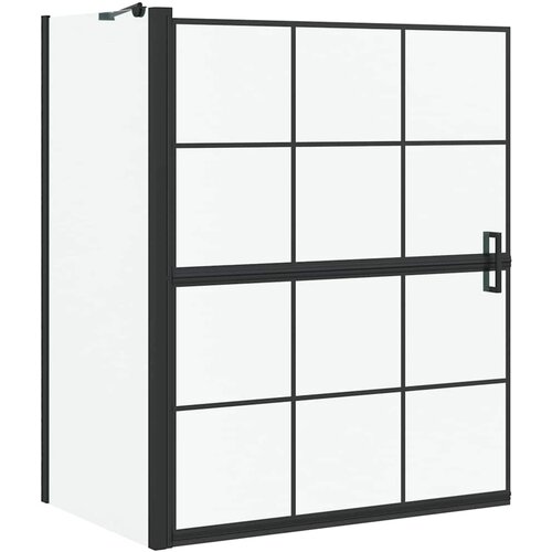 vidaXL Kopalna tu&scaron; zavesa Črna in prozorna 116 x 68 x 128 cm, (5000093287) Cene