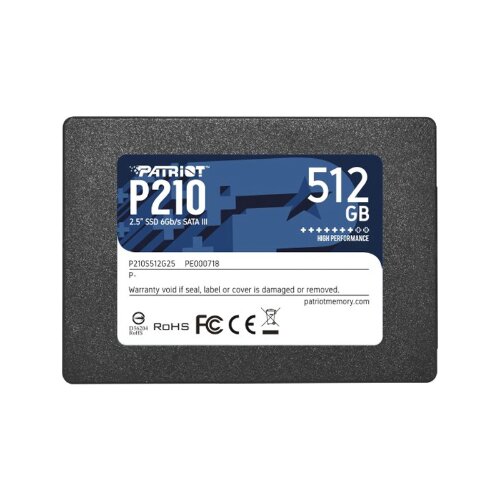 Patriot 2.5 SATA3 512GB P210 520MBs/430MBs P210S512G25B - bulk ssd hard disk Slike