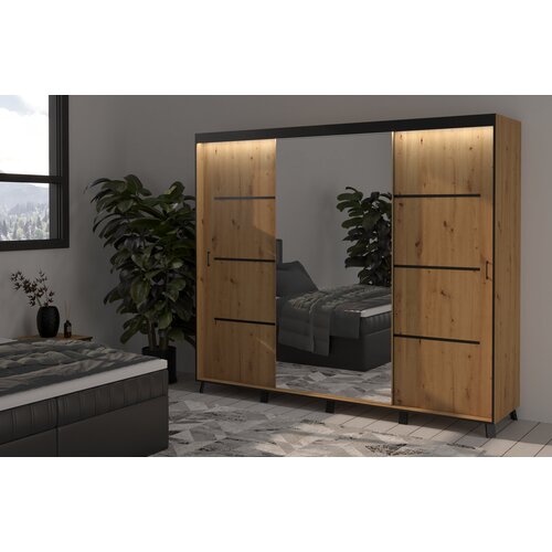 ADRK Furniture Garderobna omara Gildo 250 LED Slike