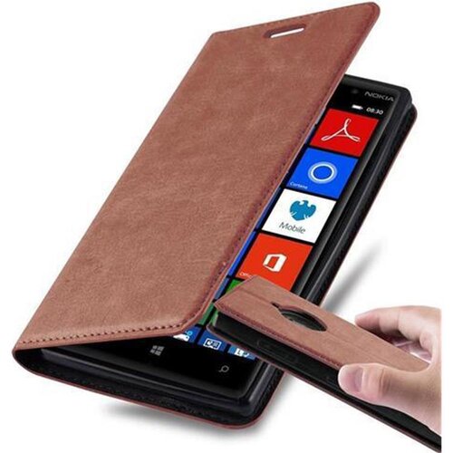 Cadorabo Ohi&scaron;je, združljivo z Nokia Lumia 830 v kapučino rjava - Za&scaron;čitni ovitek z magnetnim zapiranjem, stoječo funkcijo in režo za kartice, (20560903) Cene