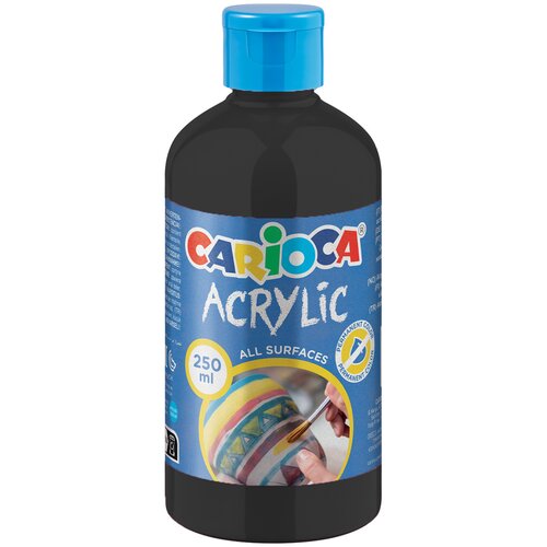 Carioca Akrilna boja u crnoj boji 250 ml - Slike