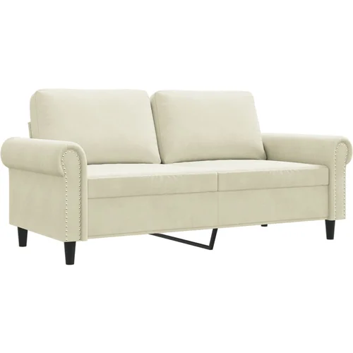 MAISON CHIC kavč - Sofa - Kanape dvosed krem 140 cm žamet, (21726475)