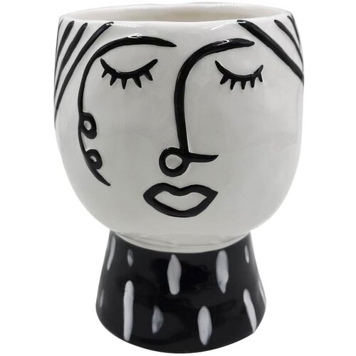 Mauro Ferretti Črno-bela porcelanasta vaza Mauro Ferretti Pot Face Cene