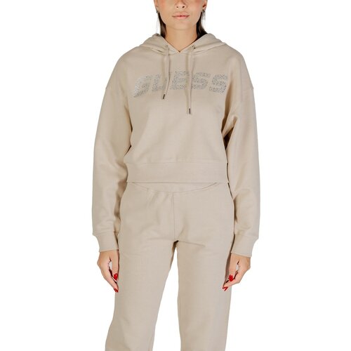 Guess PRIMULA RHINESTONES HOODIE SWE V5GQ09 KCRP0 Bež Slike