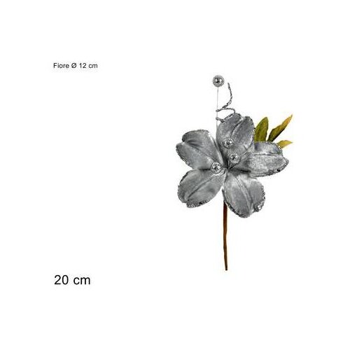  CVIJET VELUR 12 CM SREBRO BA000087B Cene