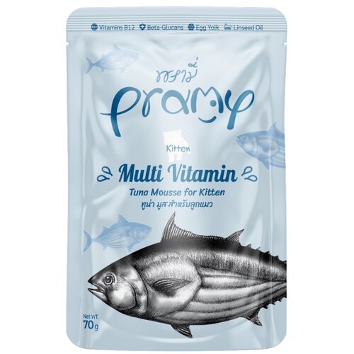 Pramy Cat Multi-Vitamin mousse iz tune za mladiče 70 g Slike