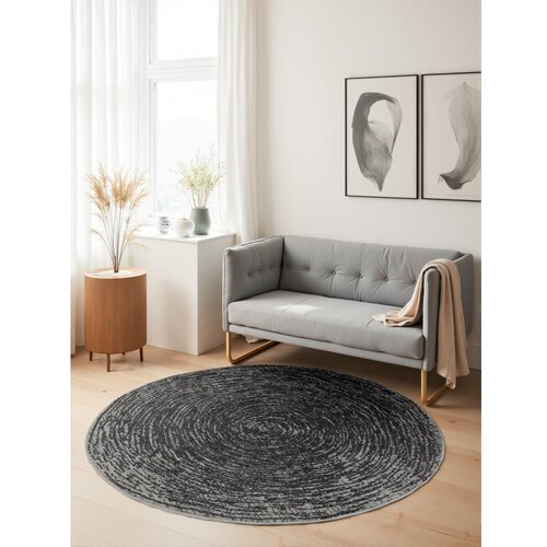 Hanse Home Siva okrogla preproga &amp;oslash; 120 cm Gloria Cavallo &amp;ndash; Slike