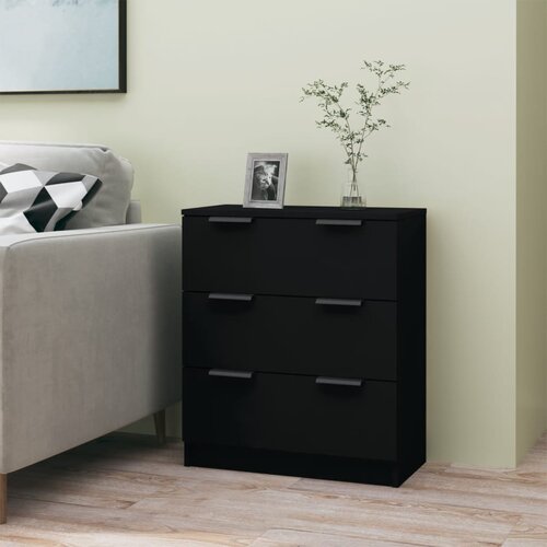 VidaXL Komoda crna 60 x 30 x 70 cm od konstruiranog drva Slike