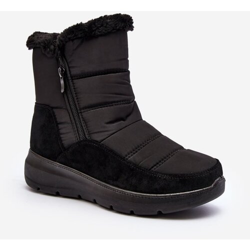 Kesi Women&amp;#039;s snow boots with fur black primose Slike