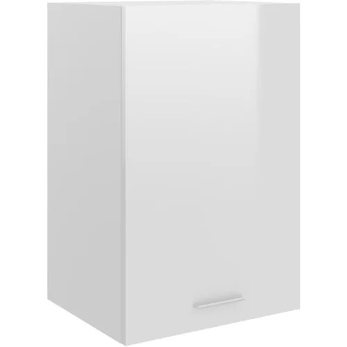  Viseča omarica visok sijaj bela 39,5x31x60 cm iverna plošča