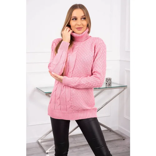 Kesi Sweater with turtleneck powder pink