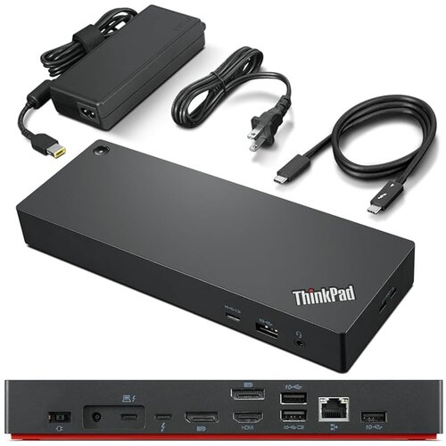 Lenovo Think ThinkPad Universal Thunderbolt 4 Dock - EU - 1x Thunderbolt, 2x DisplayPort, 1x HDMI, 4x USB 3.1 Gen 2 (1 always-on), 1x USB-C 3.2 Gen 2, 1 x Combo Audio Jack, 1 x Gigabit Ethernet, 135W AC adapter 40B00135EU Cene