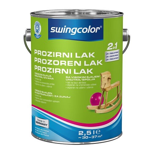 SWINGCOLOR prozirni lak za namje&amp;scaron;taj 2u1 (2,5 l, visokog sjaja) Slike