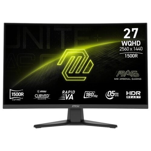 MSI Zaslon MAG 275CQF E18 / 27" / WQHD / Rapid VA / 180Hz / 0.5ms (GtG) / ukrivljen / črn Cene