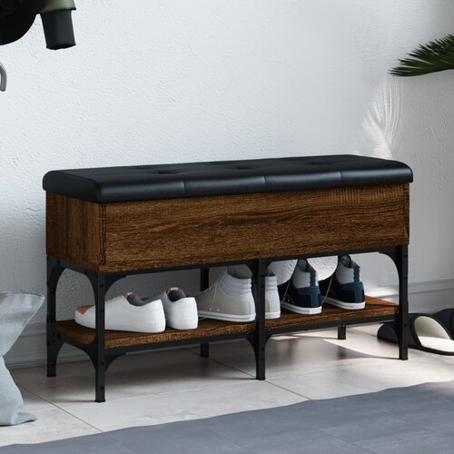 vidaXL Klupa za cipele smeđa boja hrasta 82x32x45 cm konstruirano drvo Cijene